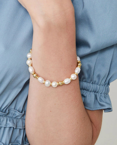 Spartina Pearl Stretch Bracelet 8mm Pearl
