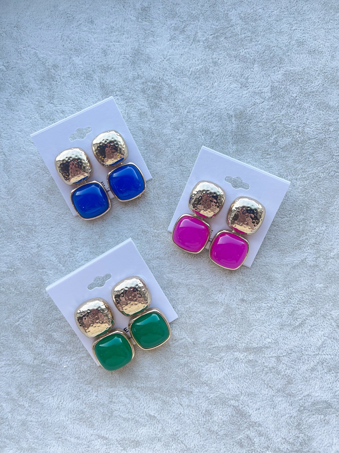 Kat Color Square & Metal Earrings
