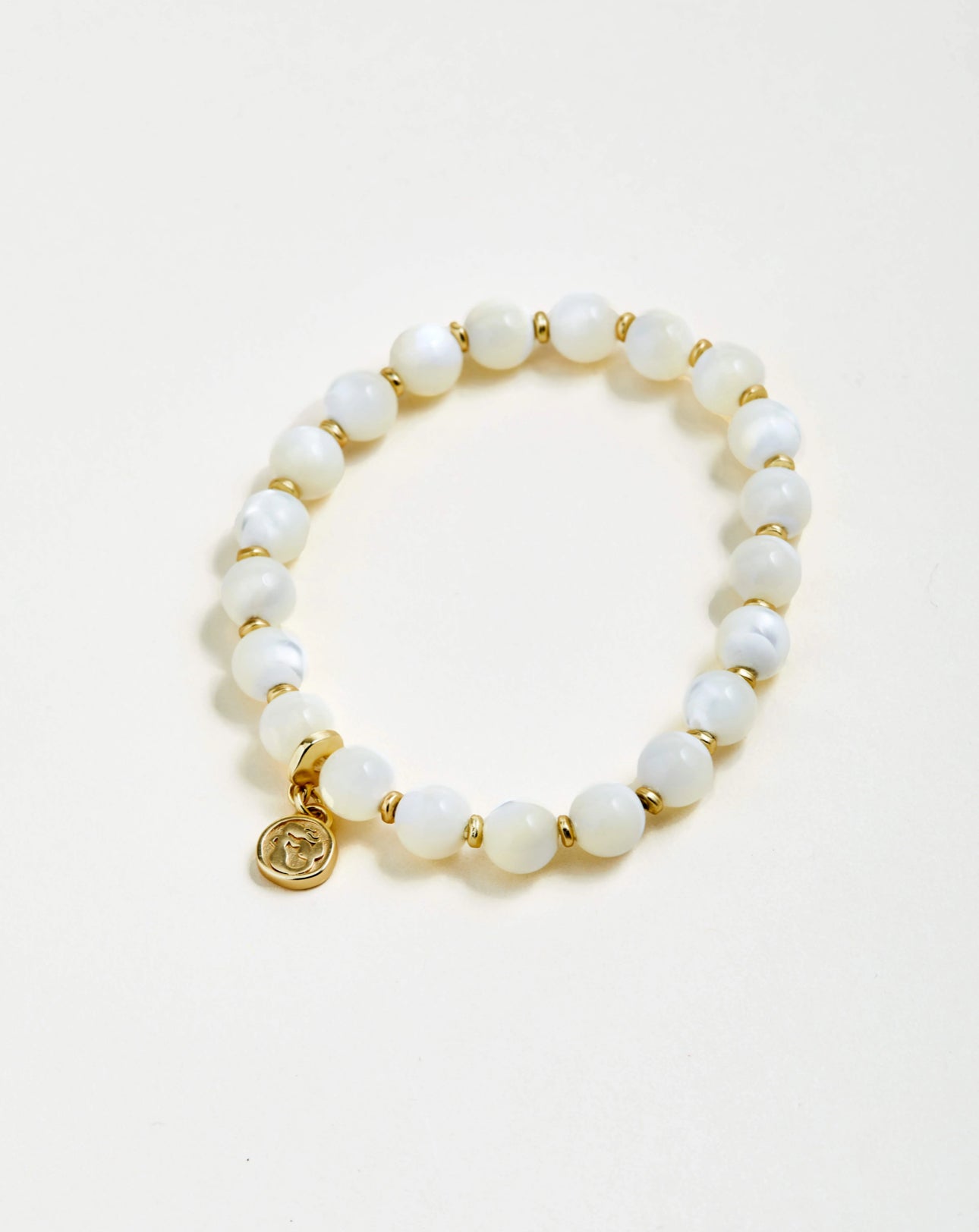 Spartina Bryant Stretch Bracelet 8mm Mother of Pearl Bracelet