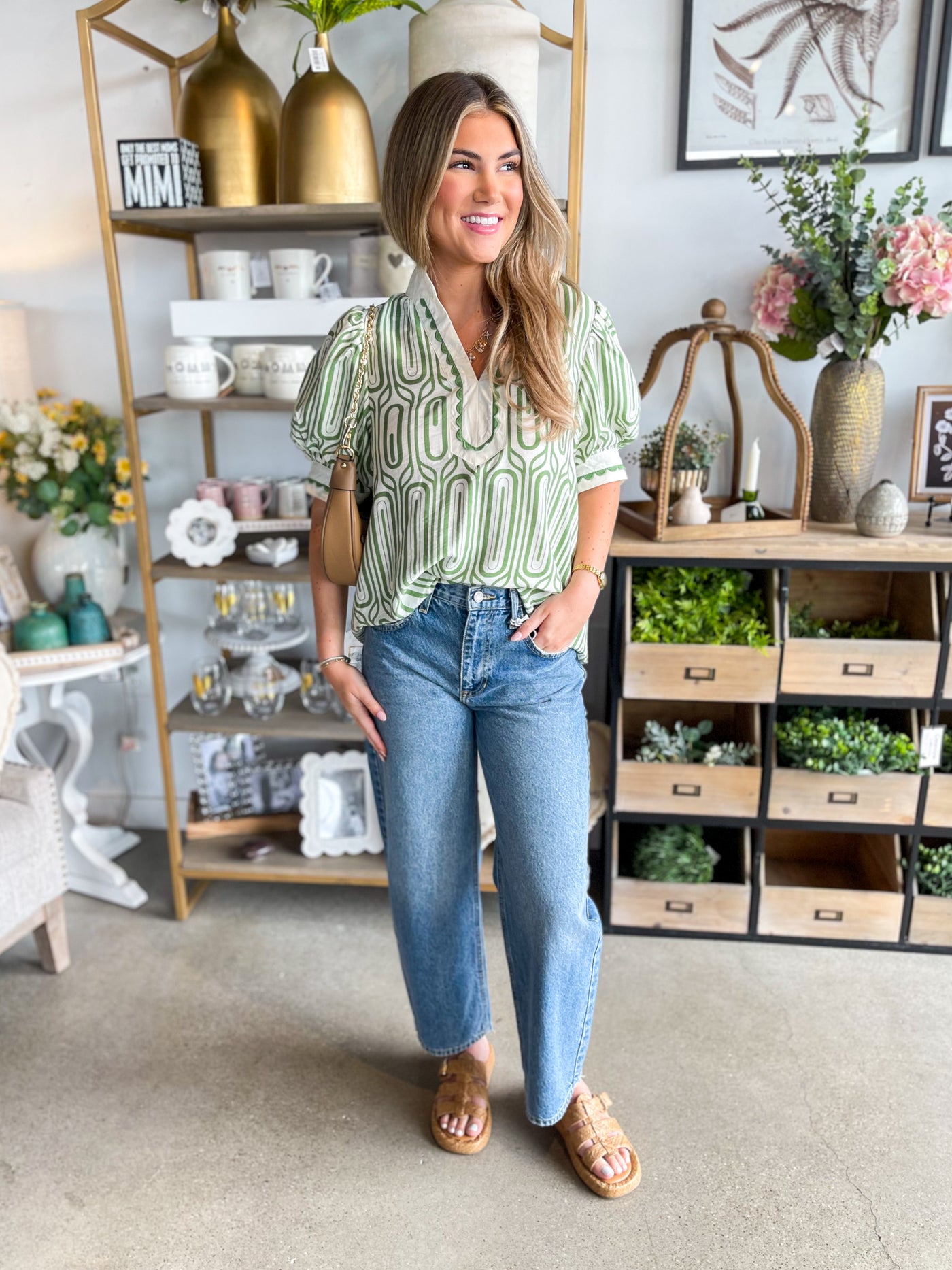 Green Jennifer Top