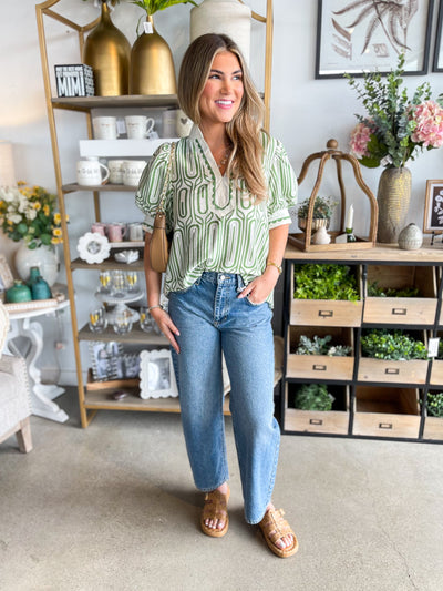 Green Jennifer Top