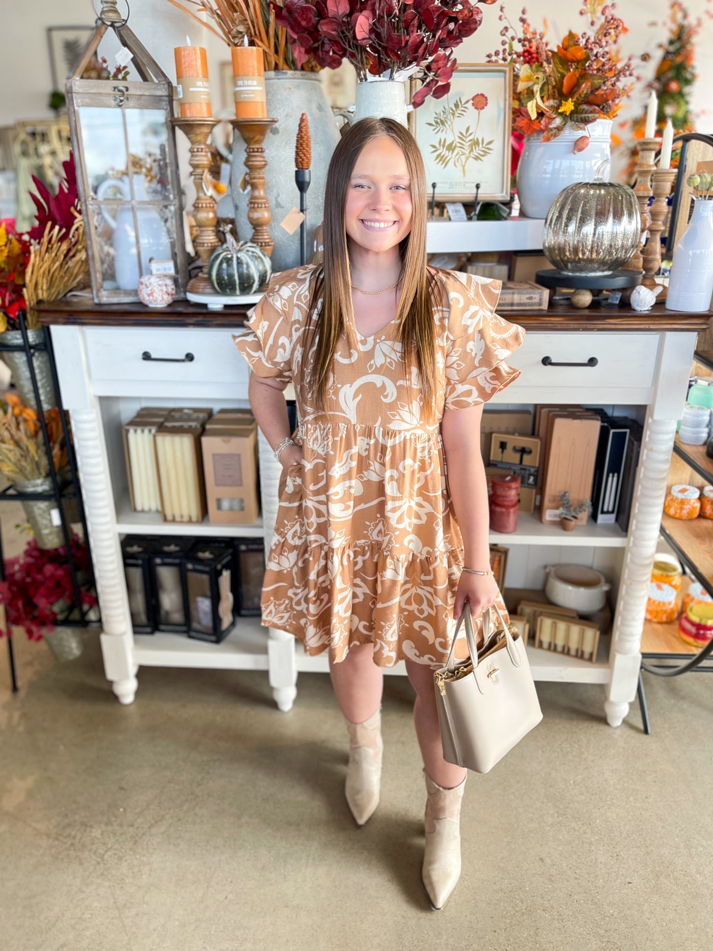 Taupe Larias Dress