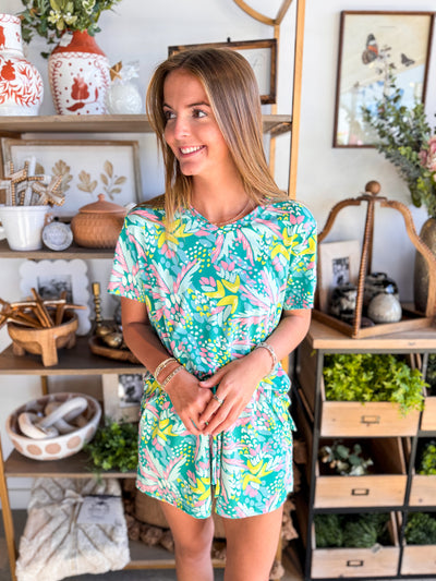 Allie Aloha Green PJ Set