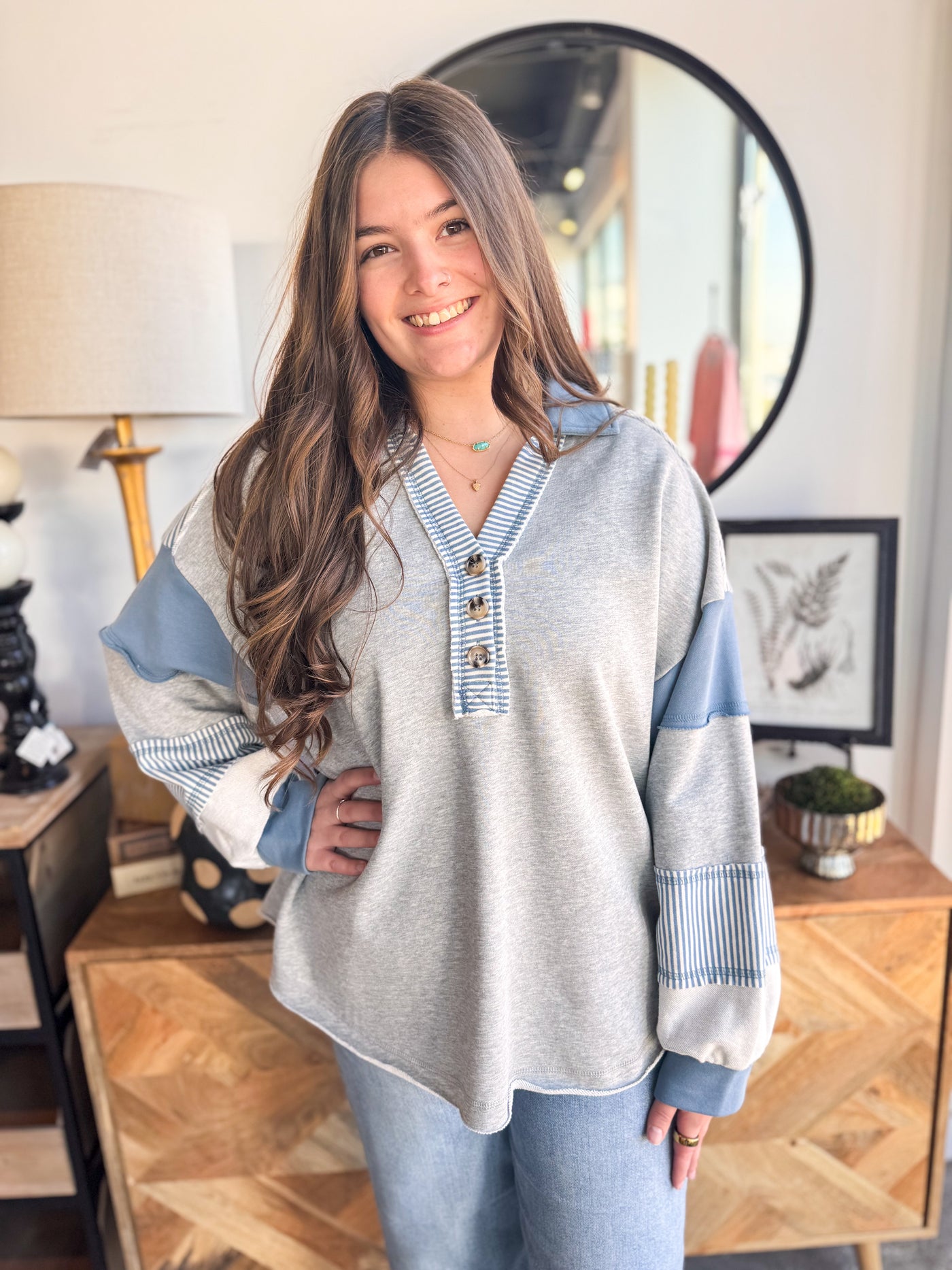 Grey Evelyn Top