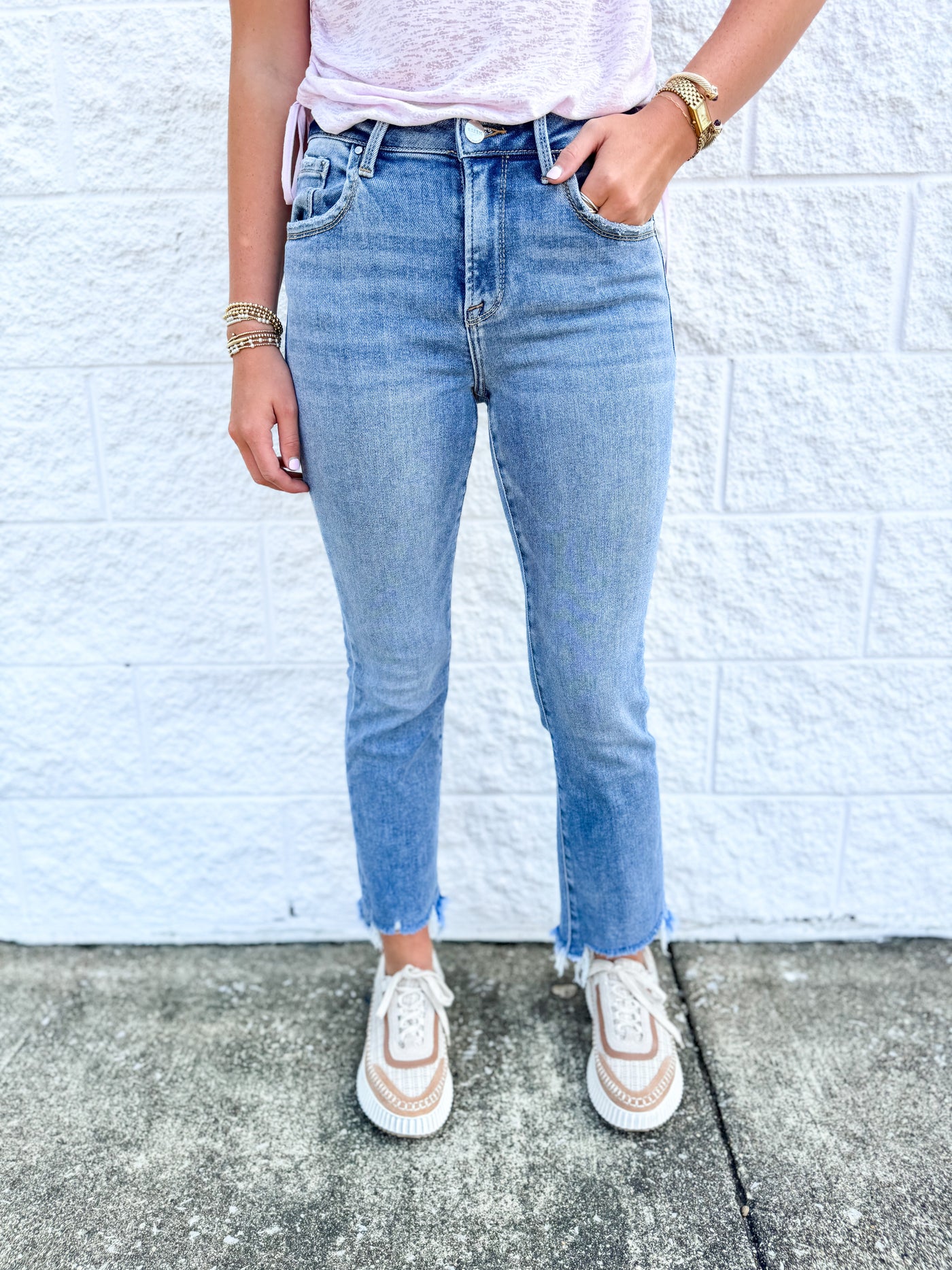 Jessica High Rise Straight Jean