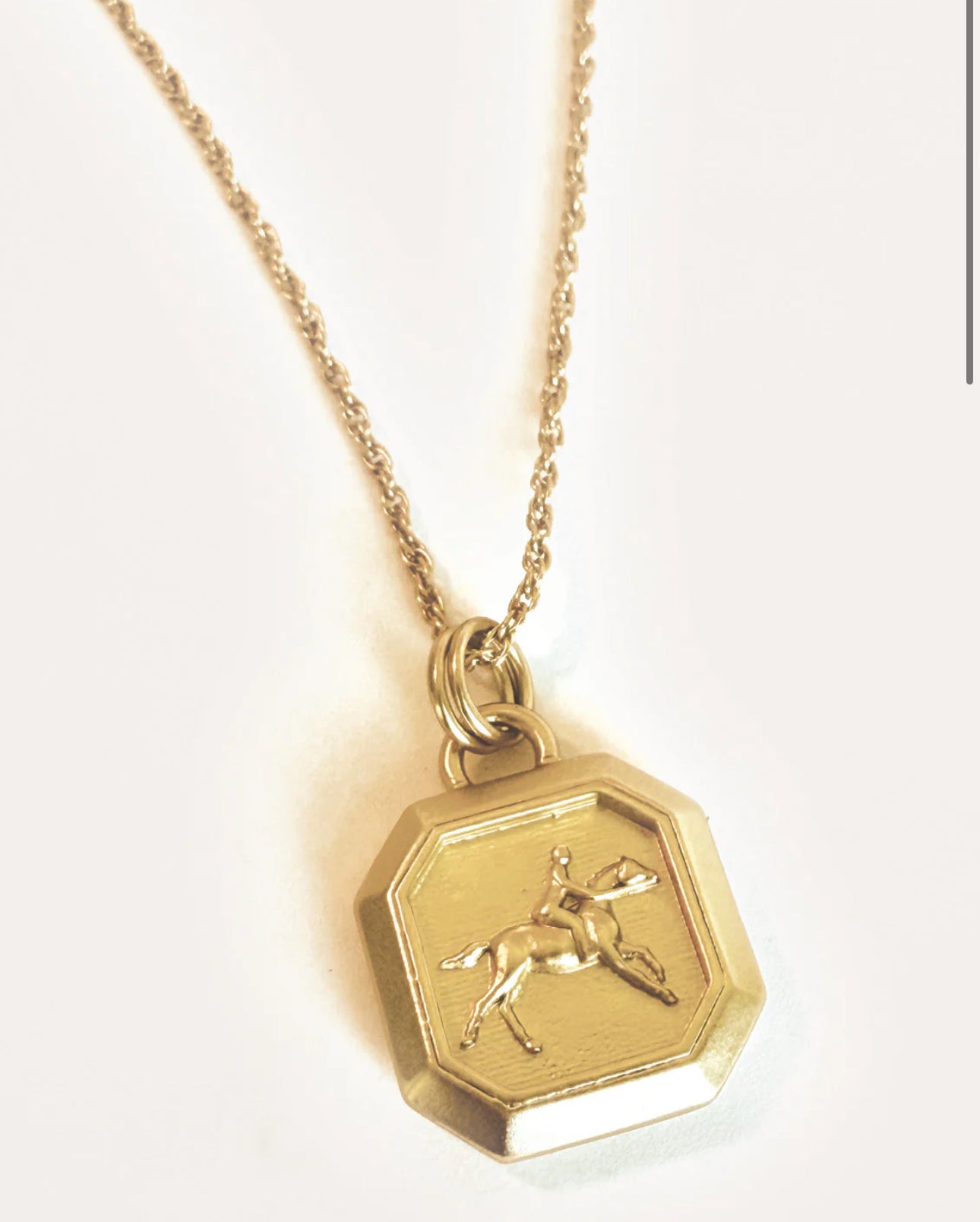 Spartina Lucky Horse Necklace 18” Gold