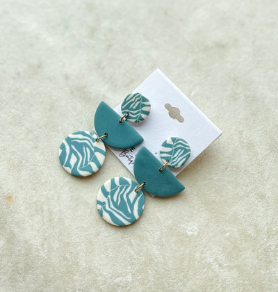 Clay Disk & Wedge Earrings