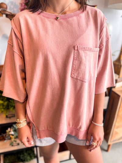 Blush Mineral Wash Xia Top