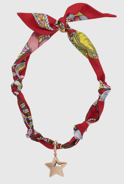Canvas Style Scarf Necklace