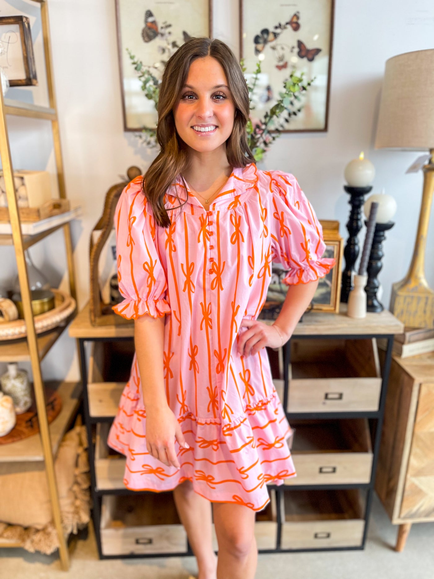 Umgee Bubble Pink Talbit Dress