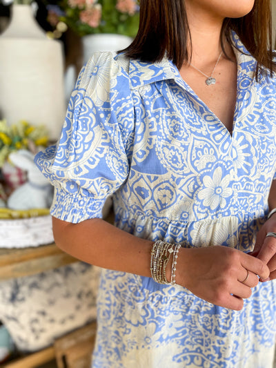 Umgee Blue Orchid Dress