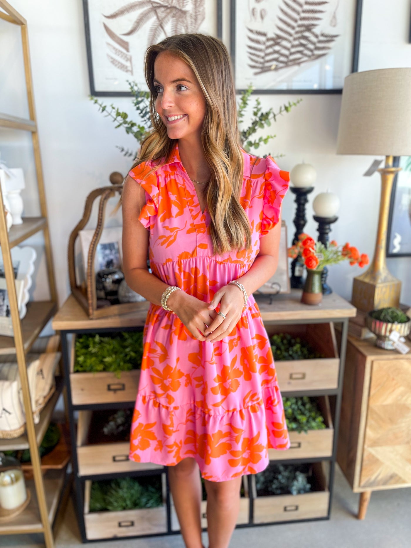 Pink Orange Patty Dress