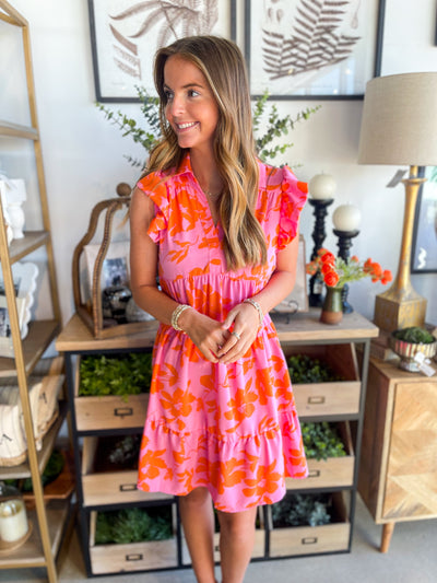 Pink Orange Patty Dress