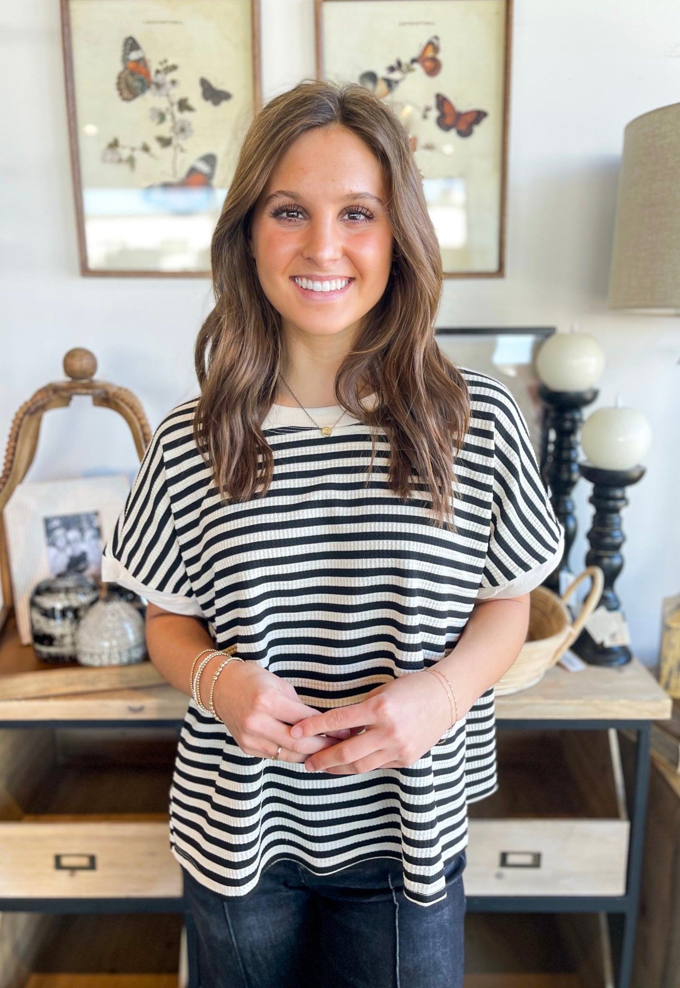 Black Stripe Kai Top