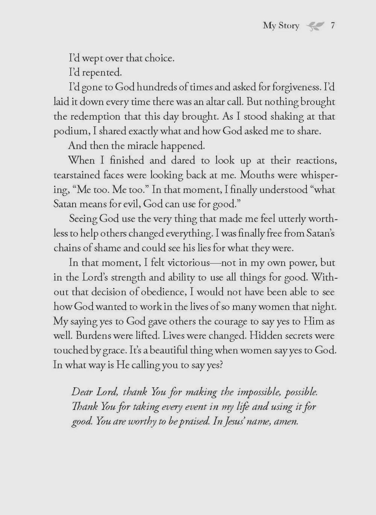 What happens when women say yes to God