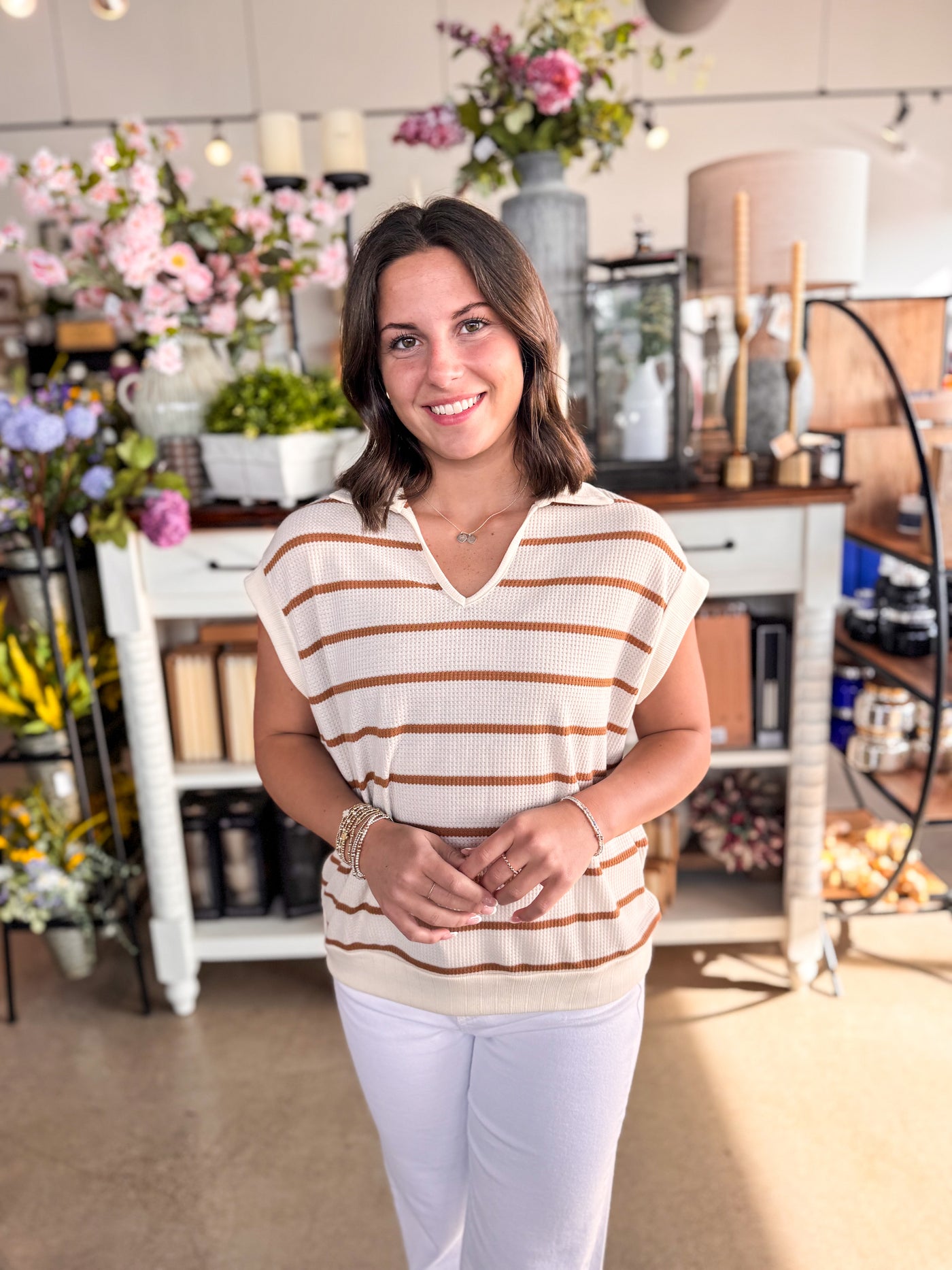 Mocha Stripe Ashley Top