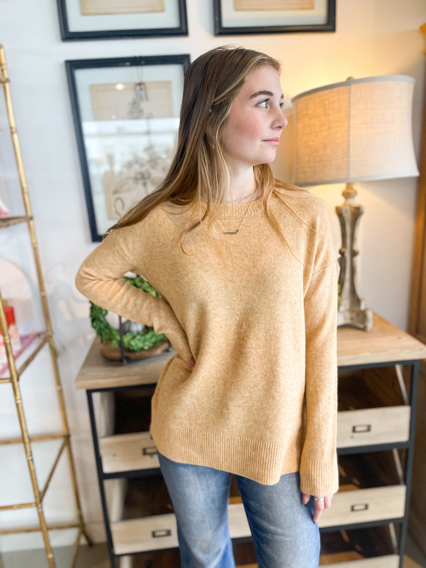 Scottie Mustard Sweater