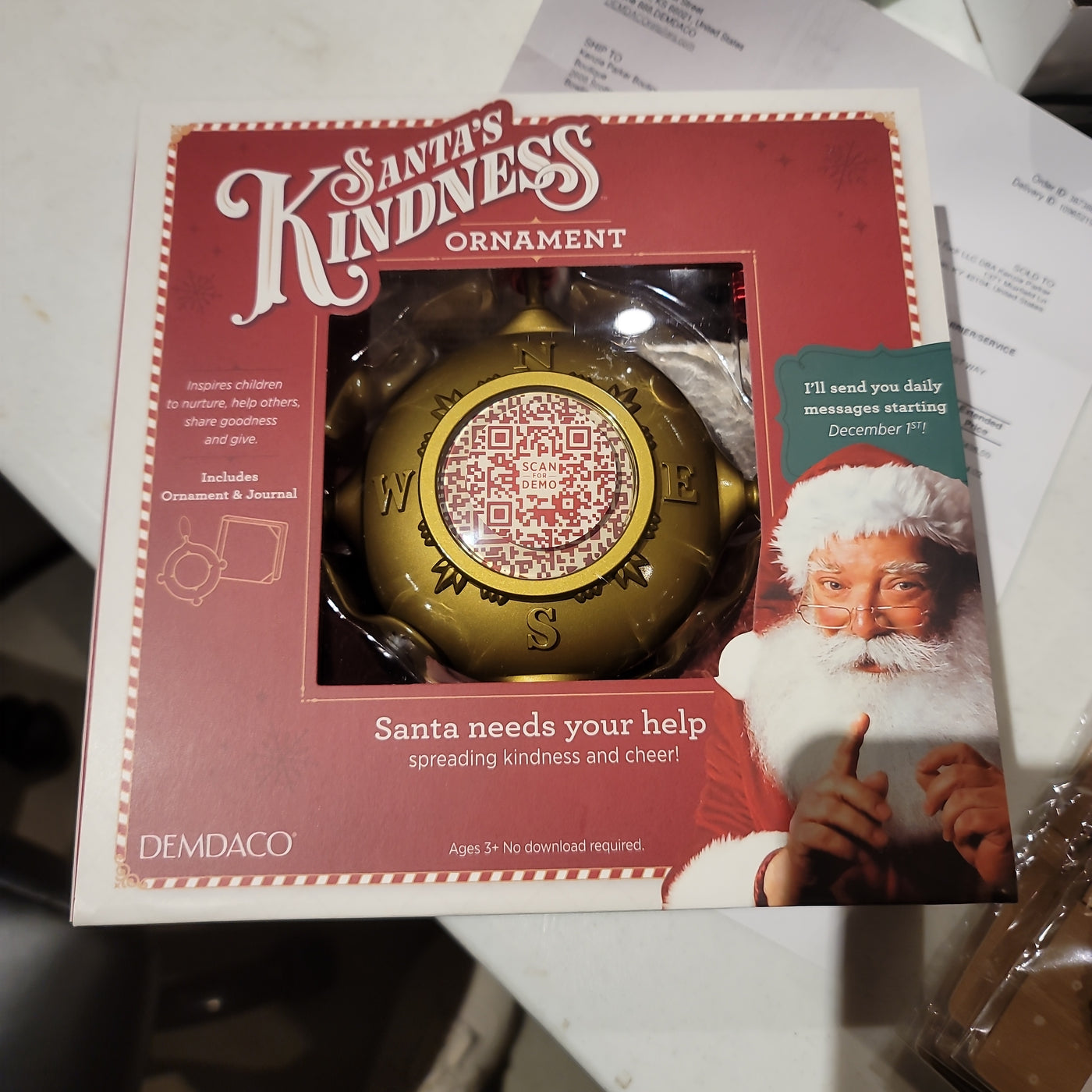 Santas Kindness Ornament & Journal