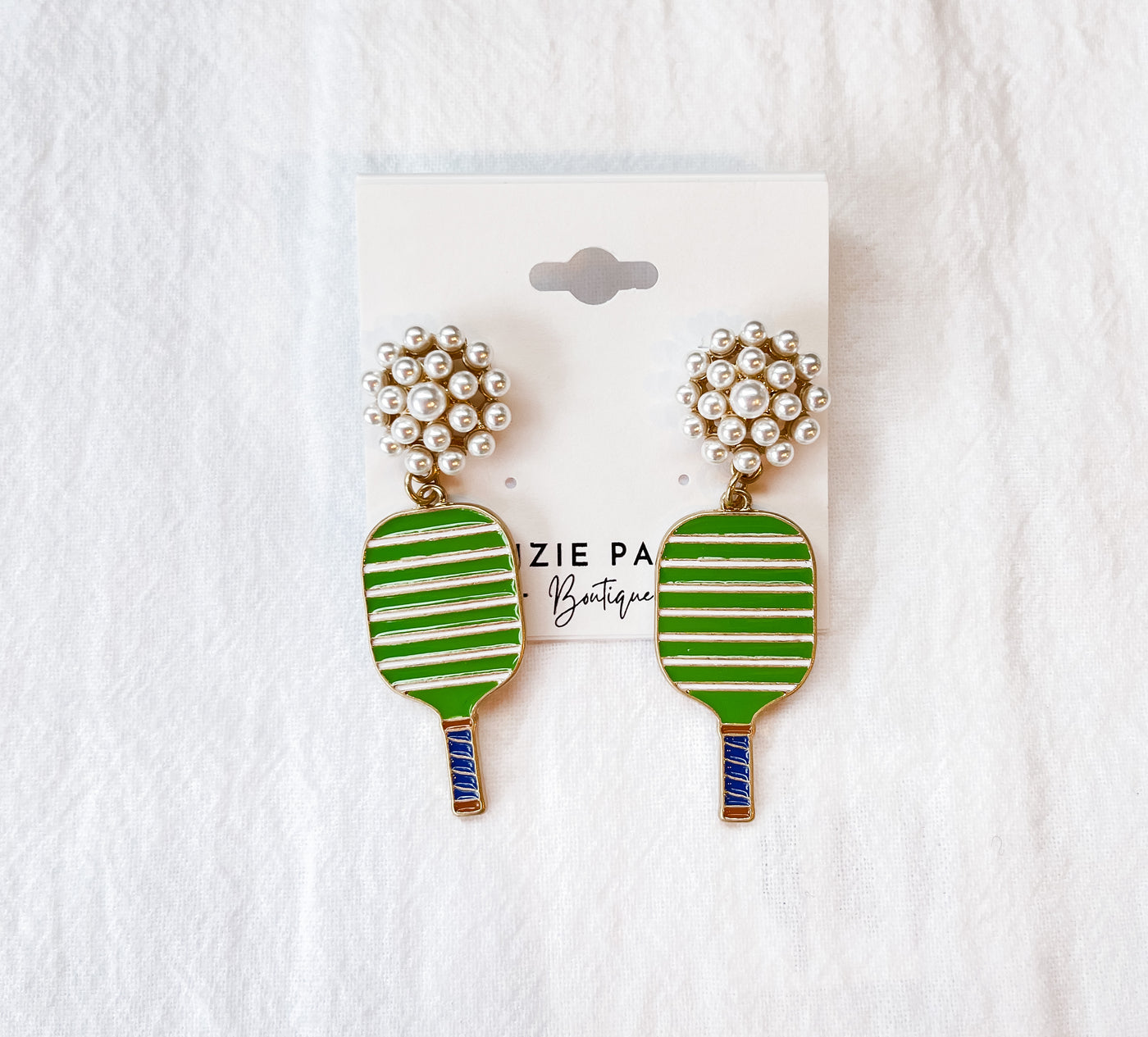Ellie Green Pickleball Pearl Cluster Earrings