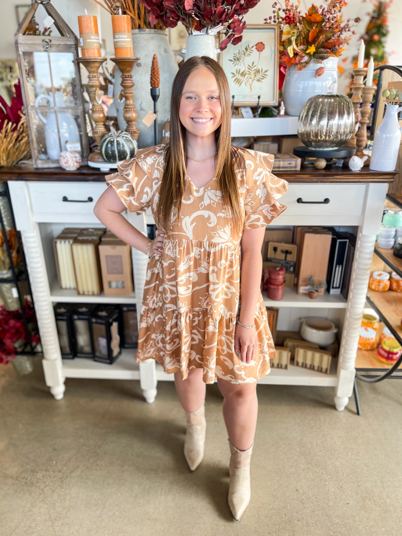 Taupe Larias Dress