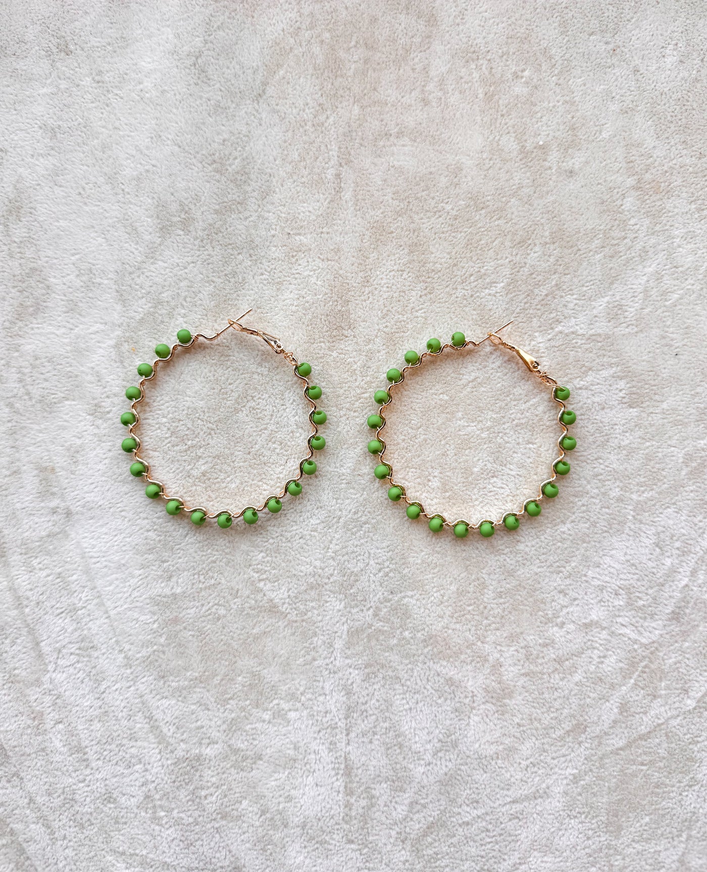 Lora Bead&Winding Metal Hoops
