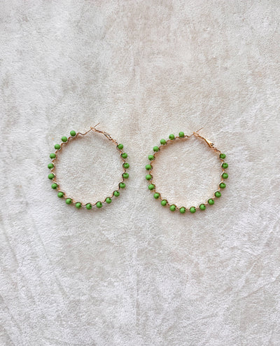 Lora Bead&Winding Metal Hoops