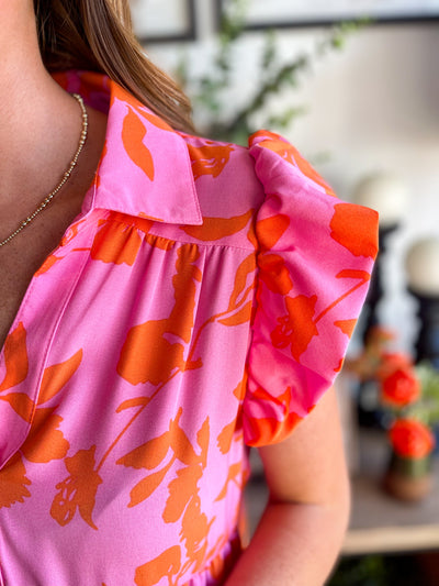 Pink Orange Patty Dress