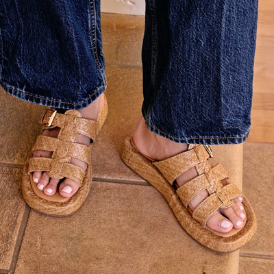 Matisse Ciao Cognac Raffia Shoe
