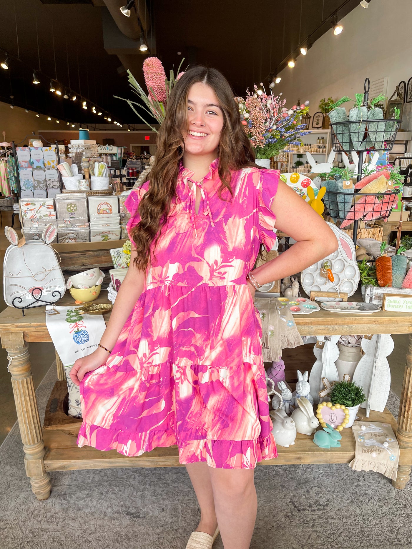 CC Pink Multi Tiffany Dress