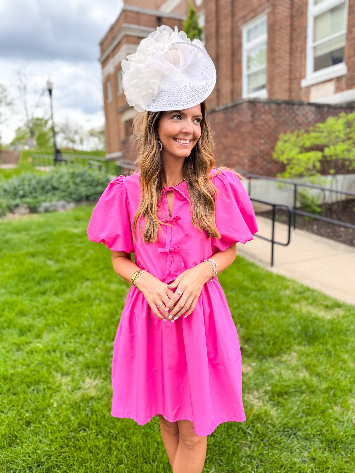 Zuri Entro Pink Bow Dress