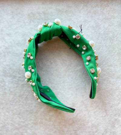 Pearl & Crystal Knotted Headband