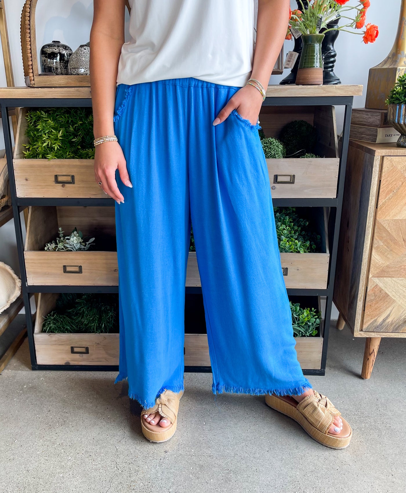 Umgee Ocean Wide Leg Pant