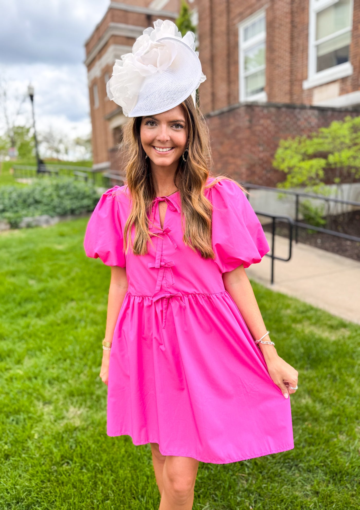 Zuri Entro Pink Bow Dress