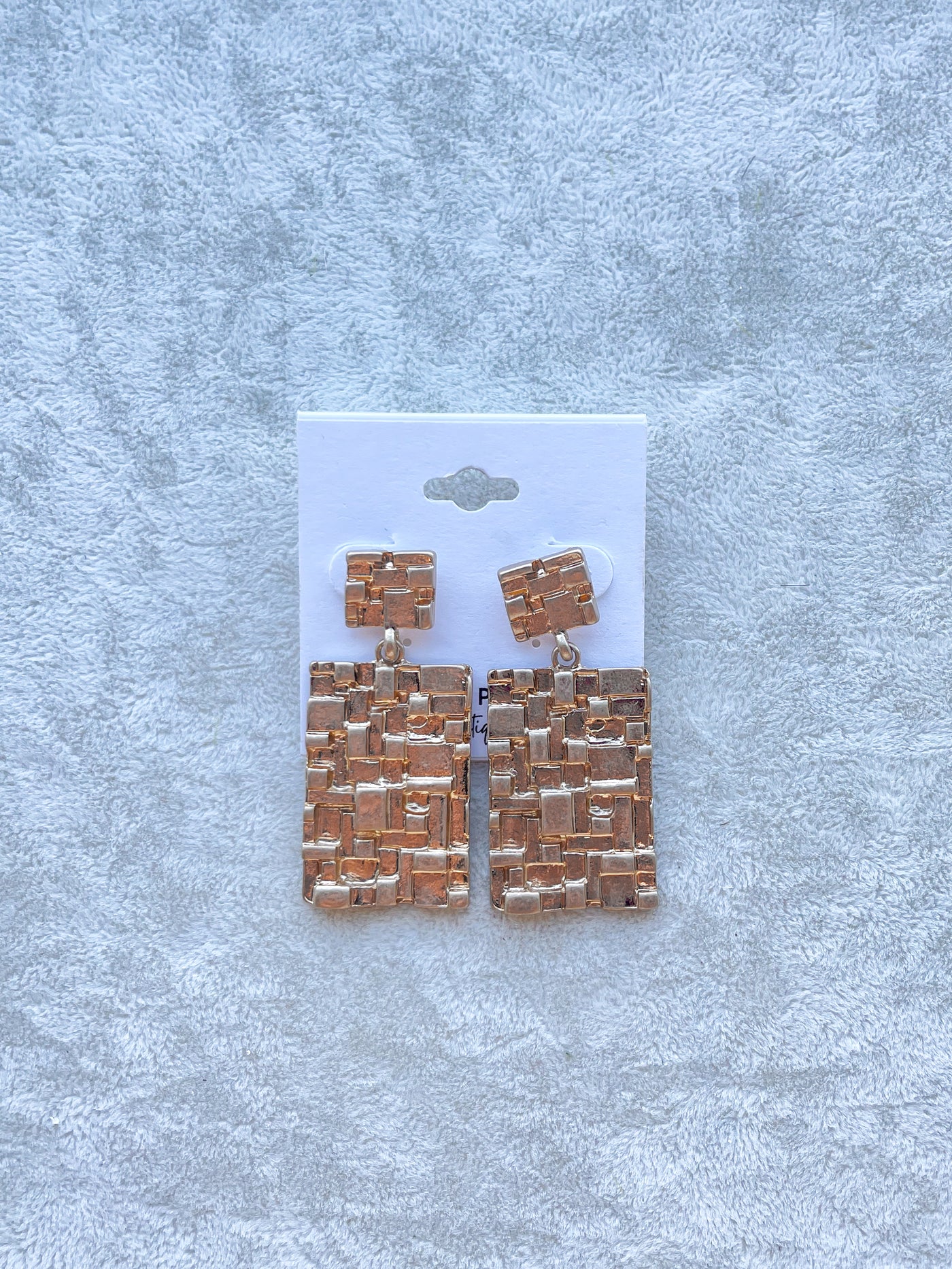 Paige Textured Rectangle Earrings
