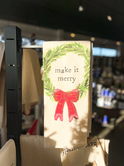 Flour Sack Christmas Tea Towel