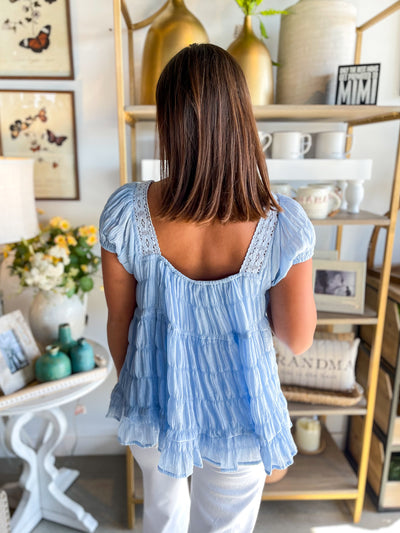 Amber Umgee Blue Bow Top