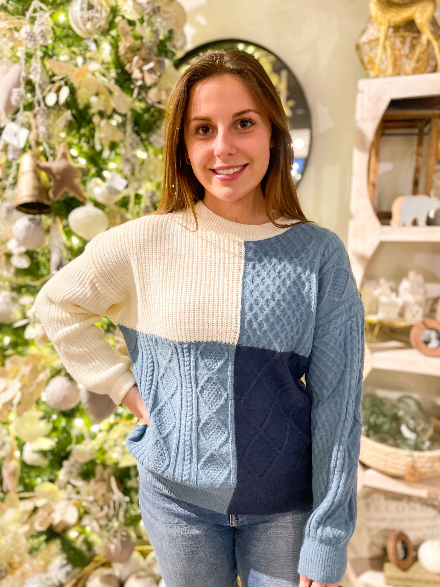 Vivian Blue Mix Sweater