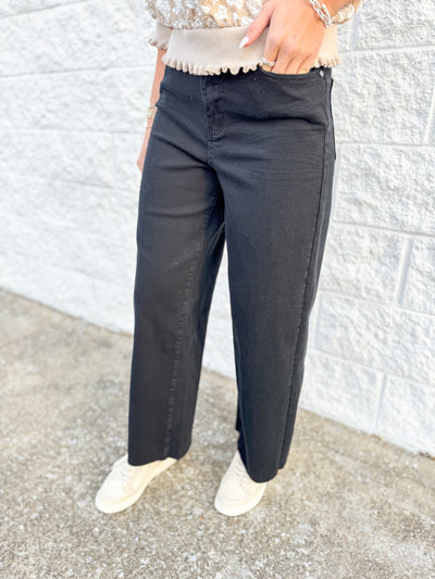 Easel Black Soft Stretch Twill Pants