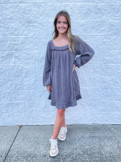 Easel Ash Cotton Gauze Dress