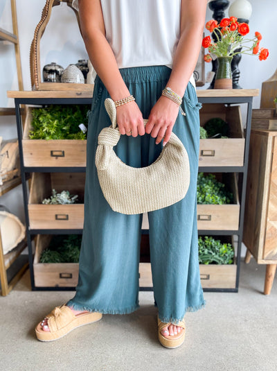 Umgee Seaweed Wide Leg Pant