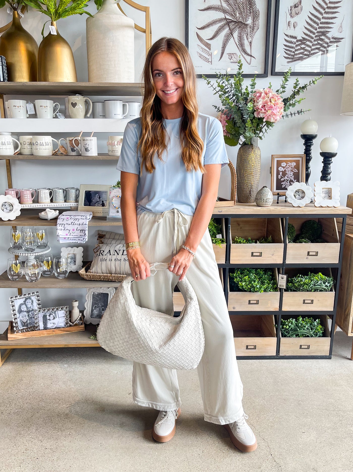 Vivien Easel Ecru Mineral Wash Pant