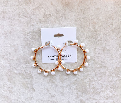 Camila Ball Trimmed Hoops