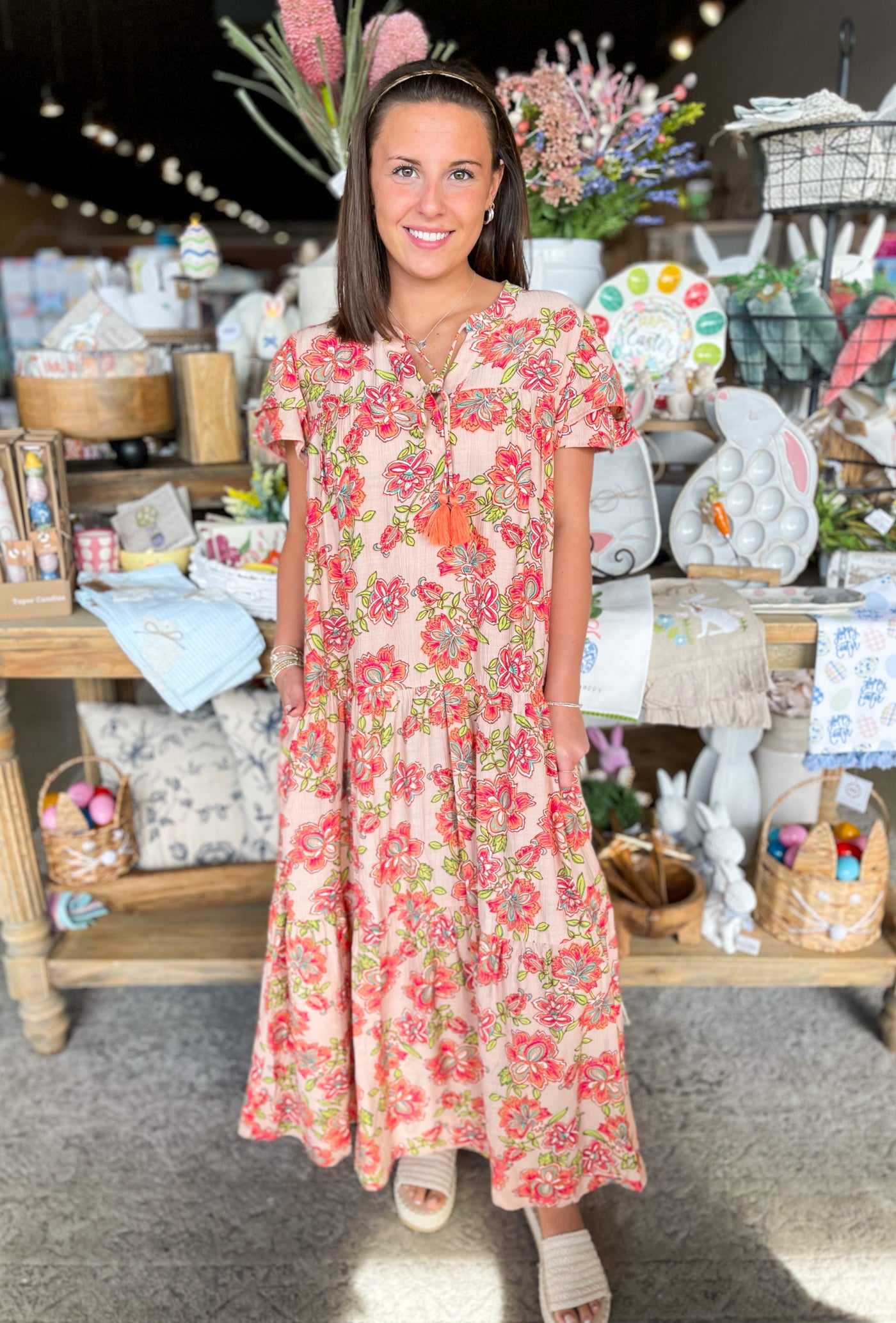 Fuzzy Peach Kala Dress