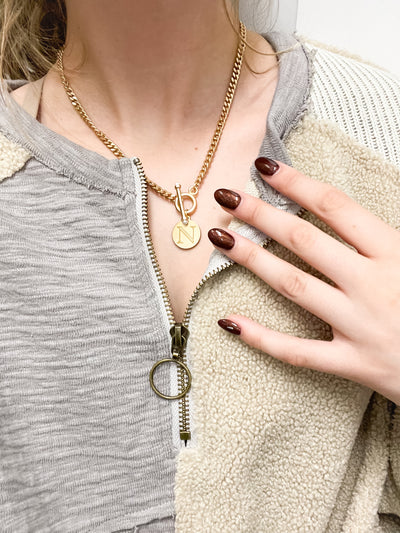 Engraved Initial Necklace