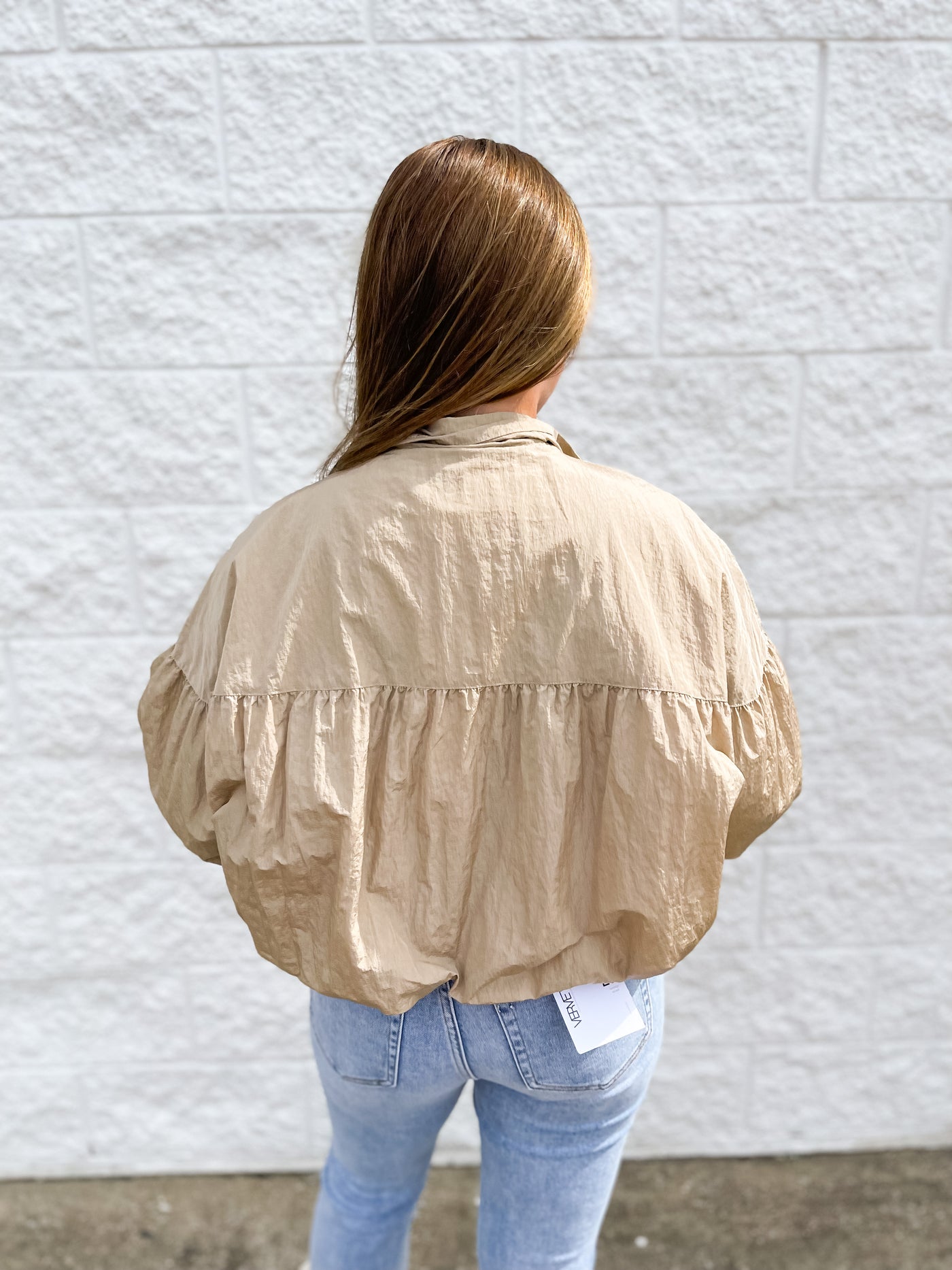 Coconut Milk Zip Up Jacket