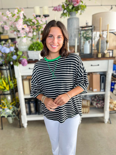 Kelly Green Trim Jodi Top