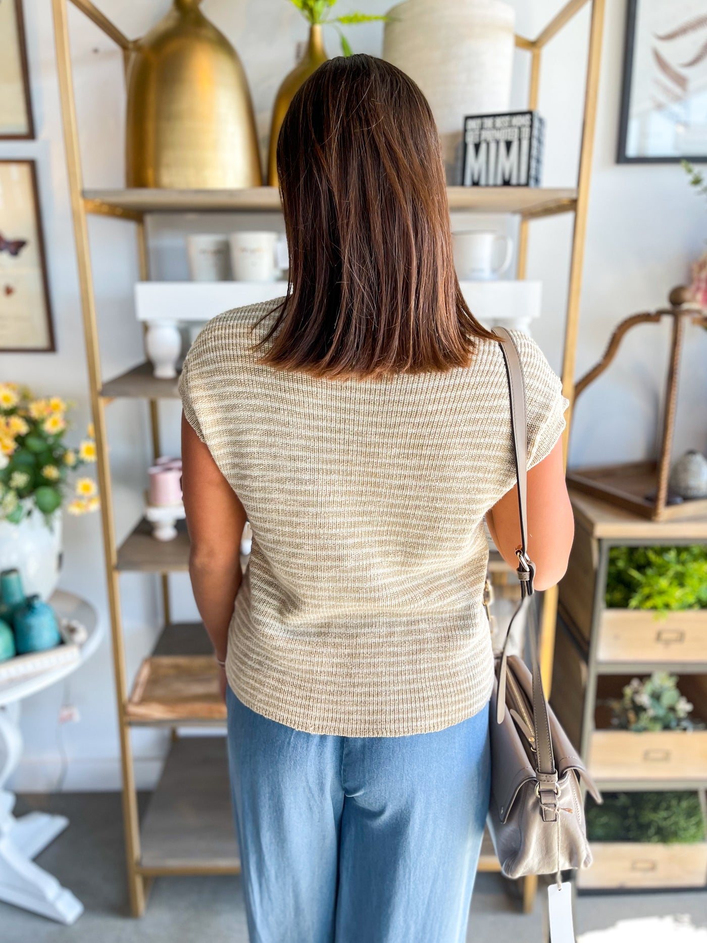 Andie Beige Ivory Top