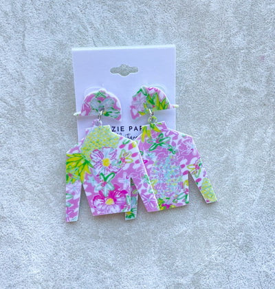Derby Silk Acrylic Earrings