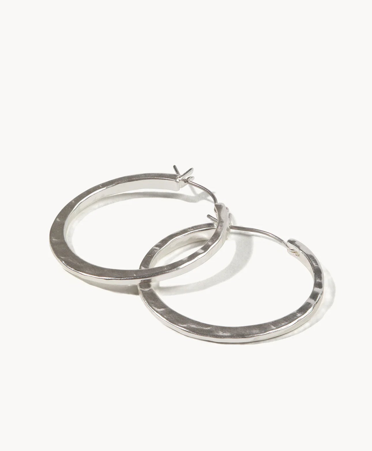 Spartina Textured Hoop Earrings SIL