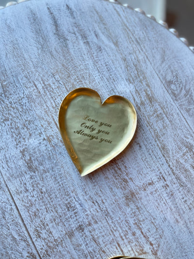 4” Heart Saying Tray